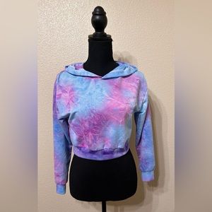 😀PacSun: Tie-Dye, Cropped, Long Sleeve, Hoodie.🌹